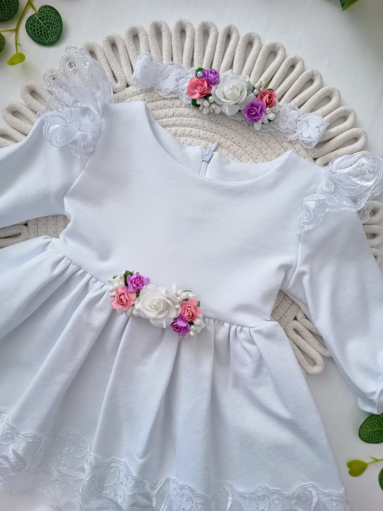 Sukienka bawełniana na Chrzest Święty - obrazek 2