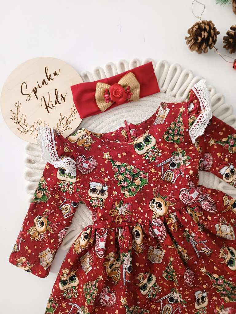 Sukienka świąteczne sówki - obrazek 5