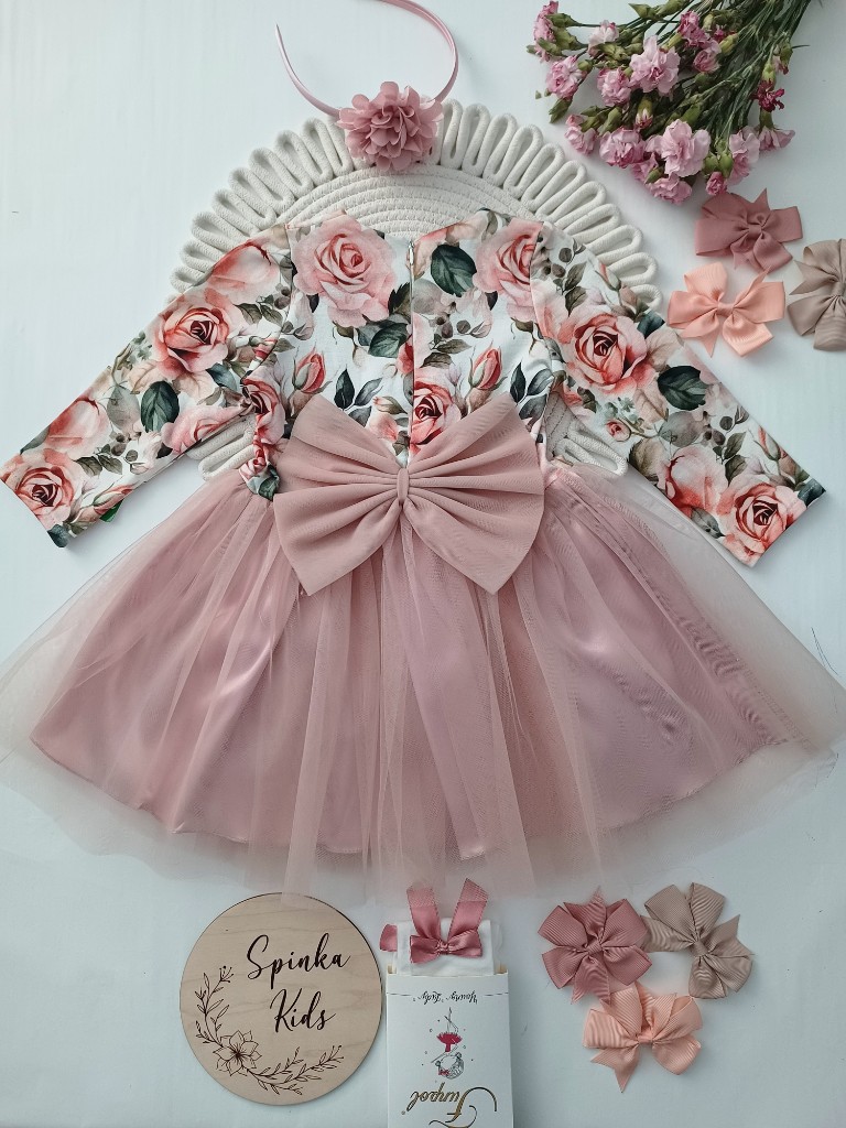 Sukienka z dekoracyjną kokardą - obrazek 5