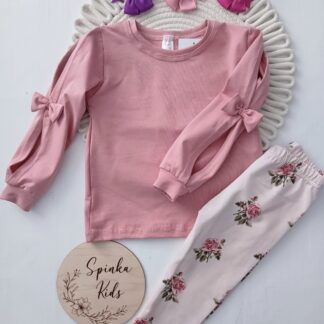 Bluzka Zuzi z kokardkami - puder