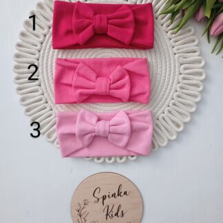 Opaska bawełniana na uszy z kokardą