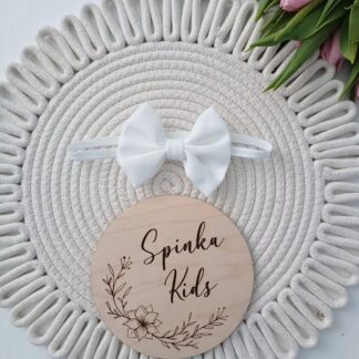 Opaska kokarda na cienkiej gumce