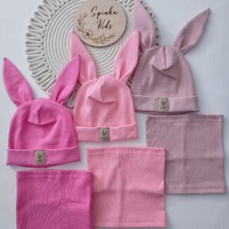 Czapka i komin-królicze uszy