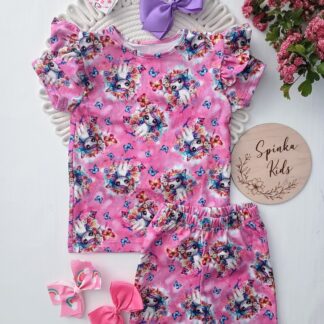 Komplet jednorożce na różu