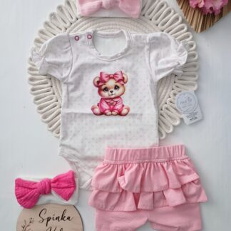 Komplet z misiem i spodenkami