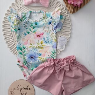 Komplet body i spódniczko-spodenki