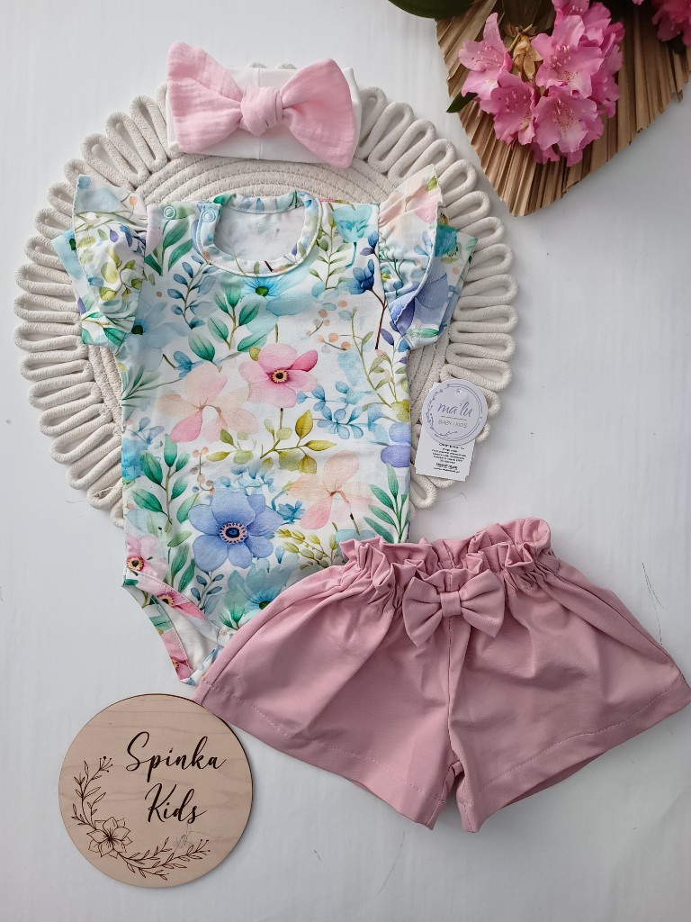 Komplet body i spódniczko-spodenki