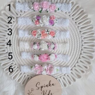 Opaski z bukiecikiem na Chrzest Święty