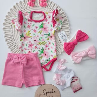 Komplet body w różu i koarki