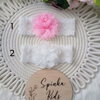 Opaska Kwiat na szerokiej koronce