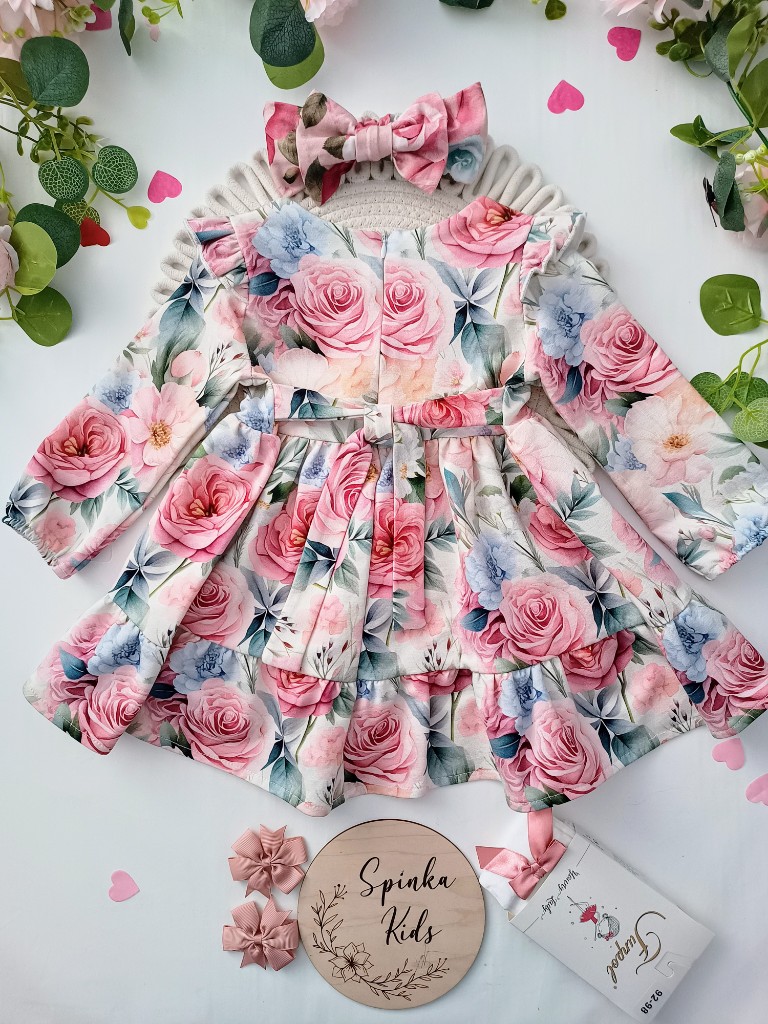 Sukienka Boho w malownicze kwiaty - obrazek 2