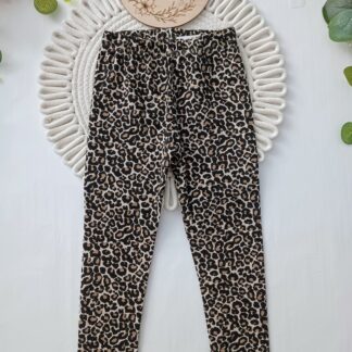 Legginsy bawełniane panterka