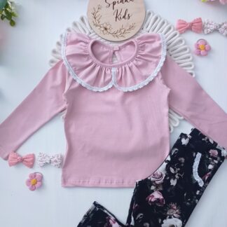 Komplet bluzka i legginsy Gamex puder