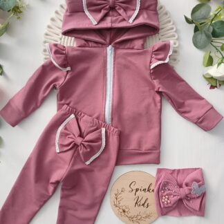 Bluza z pięknym kapturem - jagoda