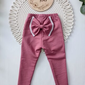 Legginsy z kokardą z tyłu i bez - jagoda