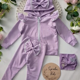 Bluza z pięknym kapturem - fiolet