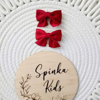 Spinki czerwone kokardy