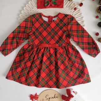 Sukienka krata świąteczna