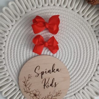 Spinki czerwone kokardki