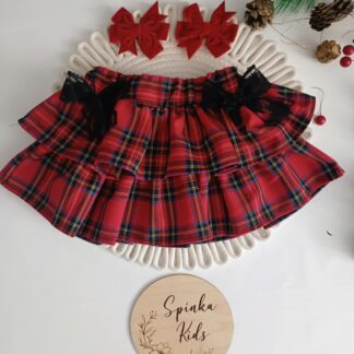 Spódniczka kratka czerwona