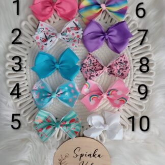 Duże kokardy- spinki multikolor