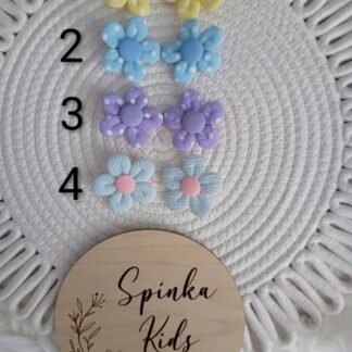 Spinki Kwiaty w kropki