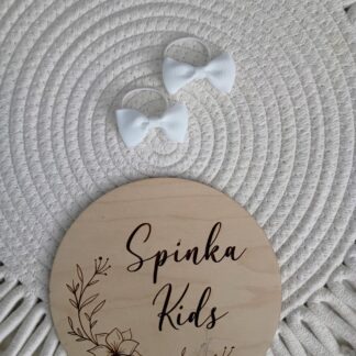 Gumki białe kokardki