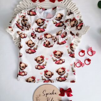 Bluzeczka Misie i serduszka Zula Handmade