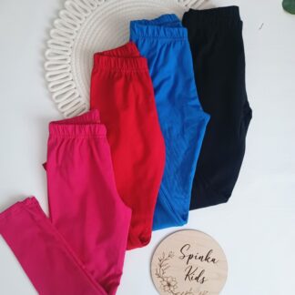 Legginsy bawełniane gładkie wiosenne kolory