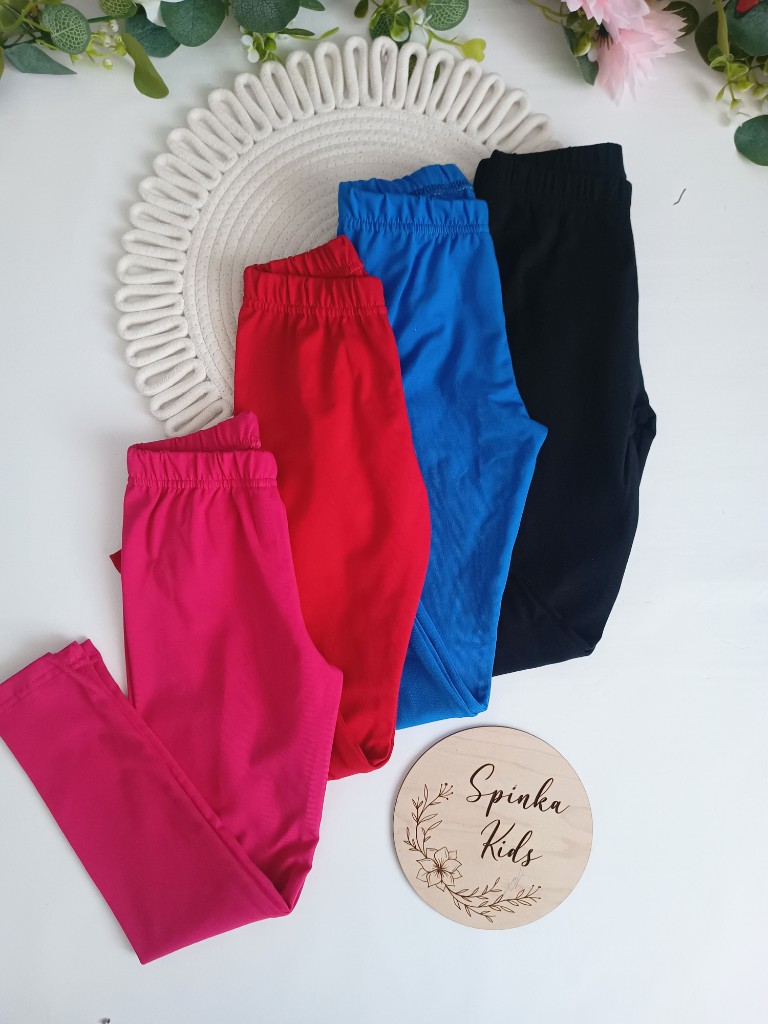 Legginsy bawełniane gładkie wiosenne kolory