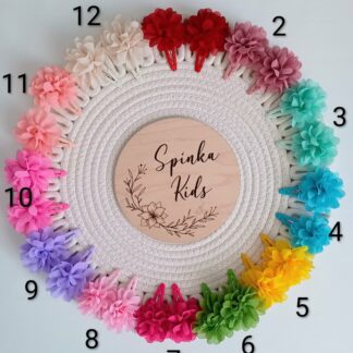 Spinki szyfonowe kwiaty