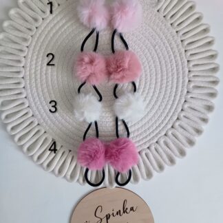 Gumki do włosów puszyste pompony