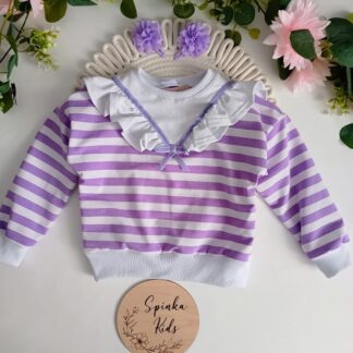 Bluza fioletowe paski od Zula Handmade