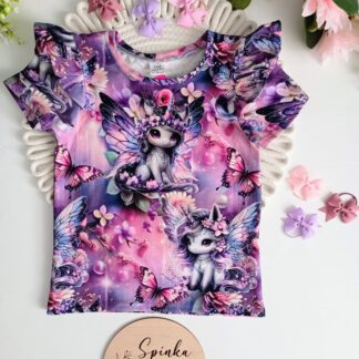Bluzeczka fioletowe jednorożce