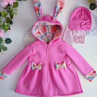 Płaszczyk wiosenny z ociepleniem- różowy