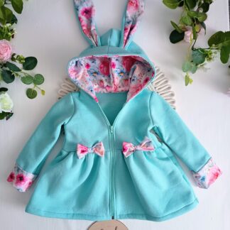 Płaszczyki wiosenny z ociepleniem - miętowy