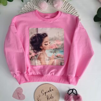 Bluza oversize - różowa