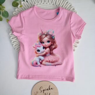 T-shirt księżniczka z jednorożcem