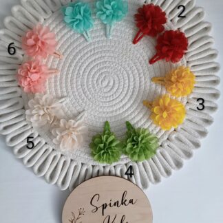 Spinki szyfonowe kwiaty