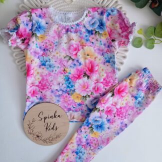 Legginsy kwiaty multikolor Zuzi Handmade