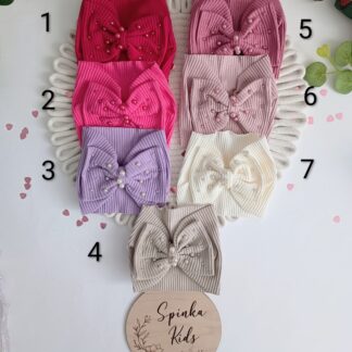 Opaska z kokarda i perełkami