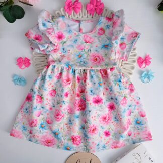 Sukienka w kwiatuszki piękny kolorowy print