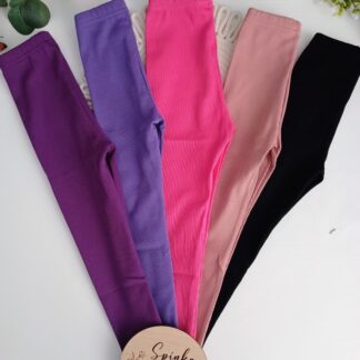 Legginsy bawełniane prążek