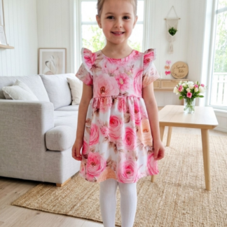 Sukienka bawełniana w kolorowe kwiaty