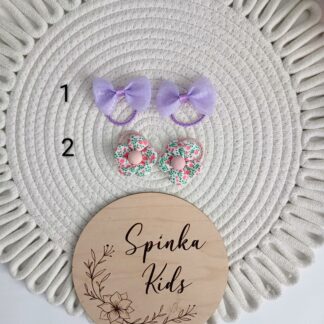 Gumki do włosów fioletowe mix