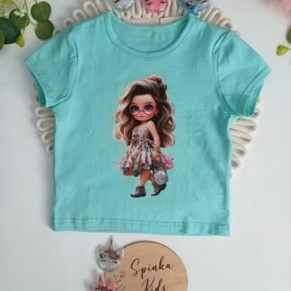 T-shirt turkusowa księżniczka