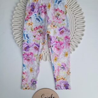 Legginsy w kwiatowy wzór