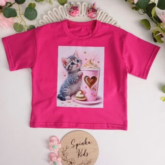 T-shirt kotek różowy