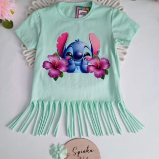 Tunika z frędzelkami Stich-mięta