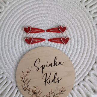 Spinki serca dwa kolory